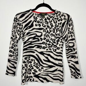 Charter Club - 100% Cashmere Sweater Animal Print - Size: Small but fits like XS